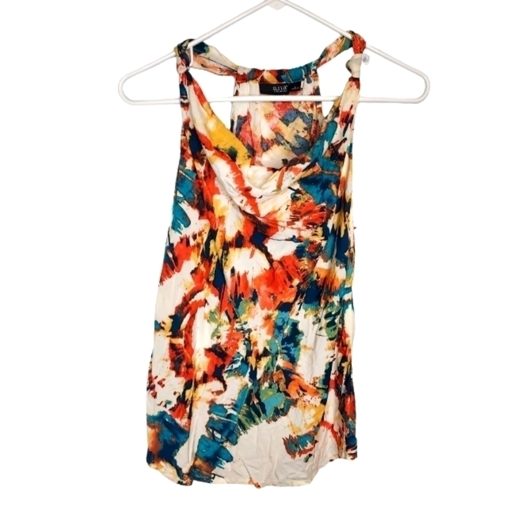 A.n.a WOMENS COLORFUL SUMMER TOP SIZE SMALL